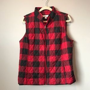 Buffalo Plaid Puffer Vest - large